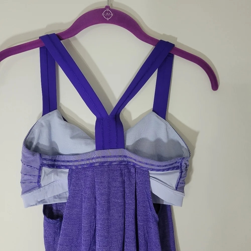 Lululemon rest less tank top with built in sports bra sz 6 - Picture 6 of 10